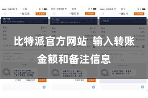 比特派官方网站  输入转账金额和备注信息