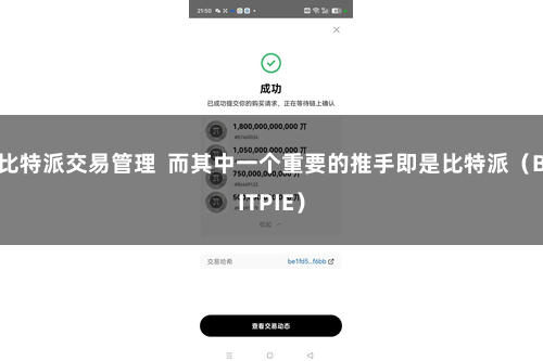 比特派交易管理  而其中一个重要的推手即是比特派（BITPIE）